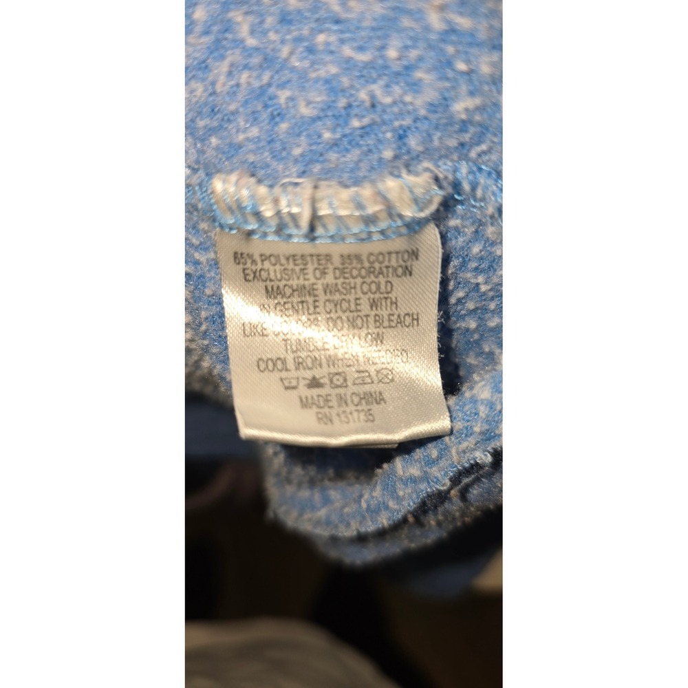 Margaritaville Mens Blue Heathered Quarter Zip Fleece Pullover Sweater Large - Picture 7 of 8